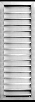 HVAC Premium 10"W x 34"H Aluminum Exterior Gable Louver Vent for Walls & Crawlspace - Weather-Resistant Air Grille with Screen Mesh - [Outer Dimensions 11.75"W x 35.75"H]