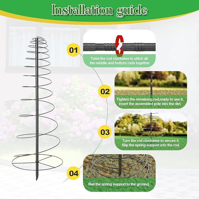 Outdoor Metal Trellis for Climbing Plants, Heavy Duty Rustproof Garden Trellis 60in, Sturdy Plant Support for Roses, Ivy, Tomatoes, Cucumbers, Flowers