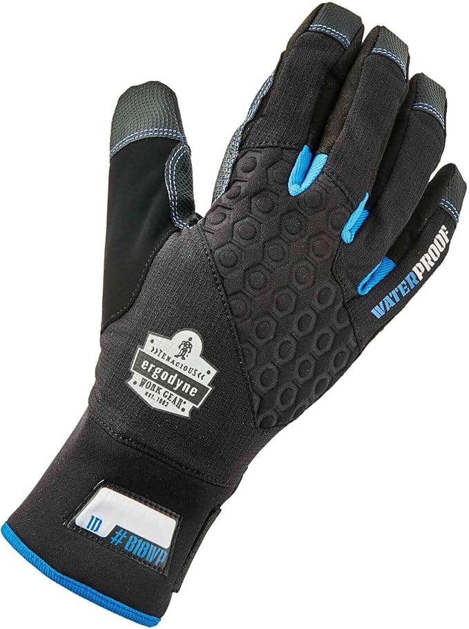 Waterproof Work Gloves, Thermal Insulated, Touchscreen, Enhanced Grip, Ergodyne ProFlex 818WP