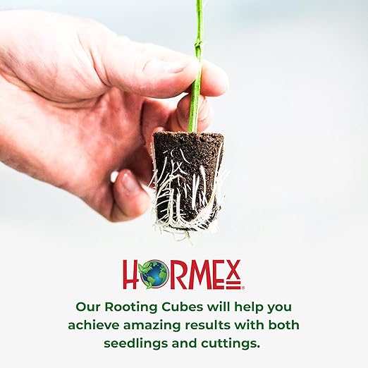 Hormex Rooting Cubes & Cloning Shears Combo - Root Starter Cubes for Houseplants, Herbs, Medicinal & Garden Plants | Precision Straight-Blade Shears, Ideal for Cuttings & Pruning (50 Grow Plugs)