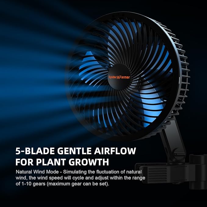 Spider Farmer New Grow Tent Fan 6" and Spider Farmer Dehumidifier with Drain Hose and Pump