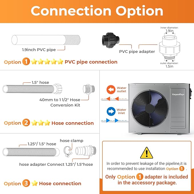 35100 BTU Pool Heat Pump Above Ground Pool Heater 10000 Gallon Electric Pool Heater For Inground Pool 220V WiFi Control Schedule