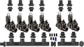SPW Rain Bird Premium Valve Manifold System 100DV No Flow Control - Heavy Duty Action Machining Parts - 3/4'' & 1'' Slip (6 Zone)