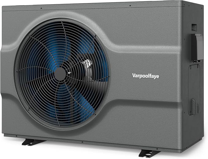 21000 Gallon Swimming Pool Heat Pump 65000 BTU Electric Pool Heater for Above Ground Pool Heating or Cooling WiFi Control Timer Pool Heater 220V
