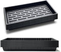RooTrimmer 20 Pack Shallow 1020 Trays No Holes, Heavy Duty Reusable Seed Starter Flat Seedling Tray for 72/128 Cell Plug Tray, Transplant, Microgreen & Seed Germination (21"×11", 1.6" Deep, TD538)