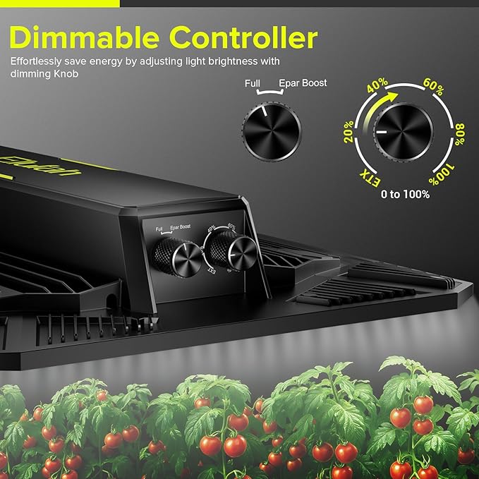 UAP1500 LED Grow Light, 150W Commercial Full Spectrum Grow Lights for Indoor Plants with Full Epar Boost Mode Switch & Daisy Chain, Dimmable Plant Light for Seeding Veg Bloom in 2x2, 3x3 Grow Tent