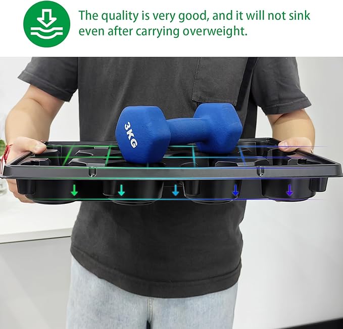 RooTrimmer 12 Cell Round Nursery Pots Trays Thickened Durable Seedling Pots Shuttle Carrying Trays for Holding 4 inch Nursery Pots (16.85" × 12.6", 10-Pack)