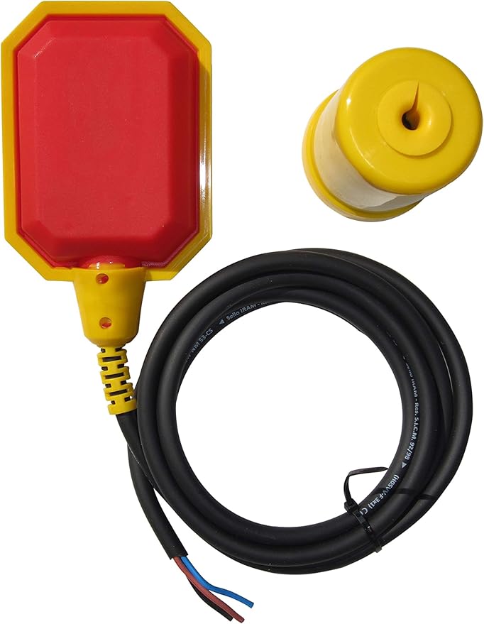 Float Switch for Sump Pump - 6-Foot Water Level Sensor with Honeywell Microswitch and Adjustable Tether Length for Ground Water Bilge Pump and Water Tank – Non-Corrosive PP Casing, Rated to 13 Amps