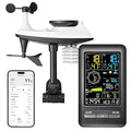 Wireless Weather Station Indoor Outdoor with WiFi Rain Sensor, Smart Weather Monitor with Temperature Humidity Monitoring, Remote App Control for Home Garden Patio