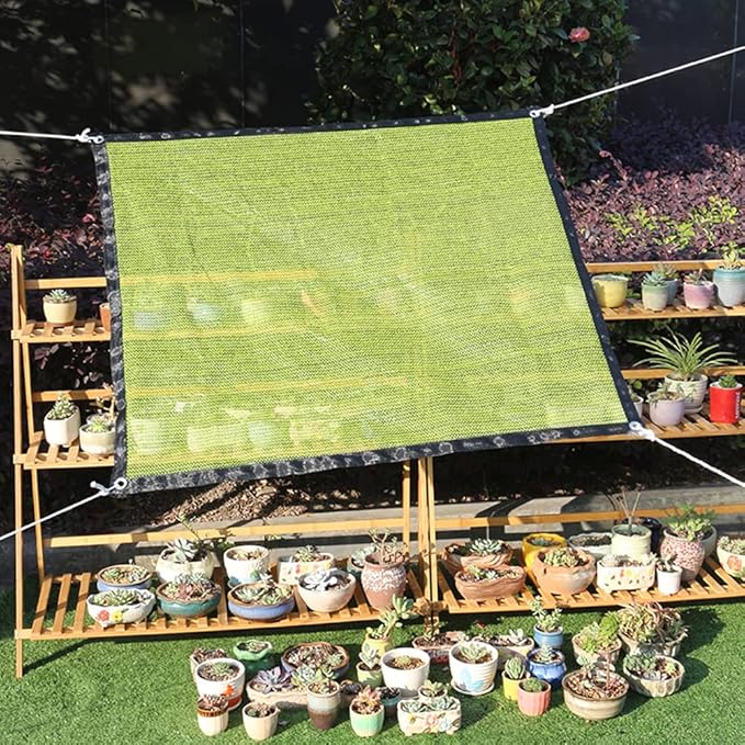 70% Shade Cloth for Plants 3.3 Ft × 6.6 Ft Greenhouse Shade Cloth for Protect Vegetable Plants Fruits Flowers Crops - Emerald