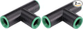 Raindrip 347G00UB Compression Tees, Loose, 1/2-Inch,Black, Green (Pack of 2)