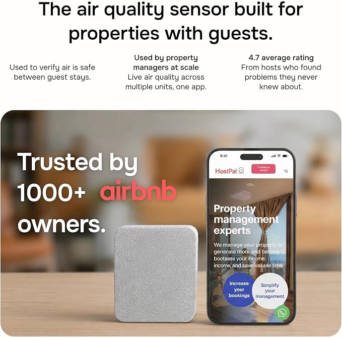 Layla Smart Home Agent — 9-in-1 Smart Sensor, Noise & Motion Detector, Air Quality Monitor with CO2, bVOC, Humidity & Energy Tracking | AC Controller, Works with Alexa & Google Home | No Subscription
