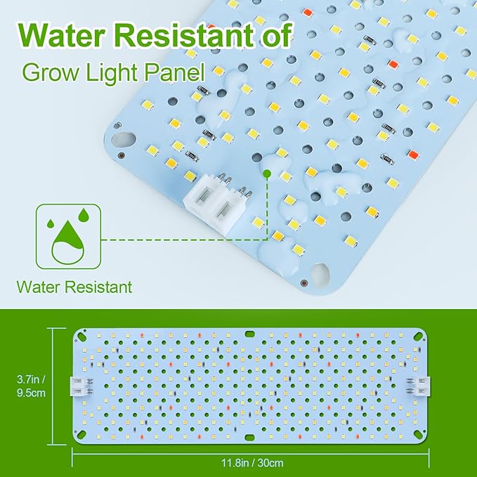 10Panel Grow Lights for Indoor Plants, Seed Starting, Veg, Pot Plants, Bonsai with Timer 4/8/12/16/20H, Ultra-Thin Under Cabinet & Shelf Full Spectrum LED Plant Growing Lamp, Multi-Panels Free Connect