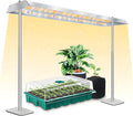 SDOVUERC Grow Light Stand with Aluminum Alloy Frame, 60W High-Power Full Spectrum Plant Grow Lights for Indoor Plants, 4/8/12H Timer, 10 Dimmable Levels, Adjustable Height, Ideal for Seedlings