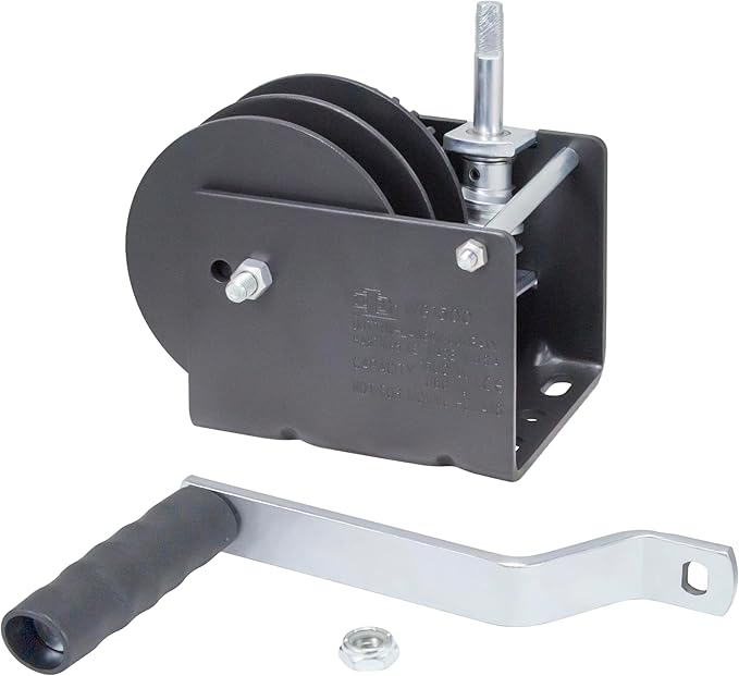 Dutton-Lainson Company - Worm Gear Winch (WG1500SR) with 5/8" Hex Drive - Rust-Resistant Finish for Heavy Equipment, Lifting and Trailers - 1500 lb Capacity, 30:1 Gear Ratio, Drill or Manual Use
