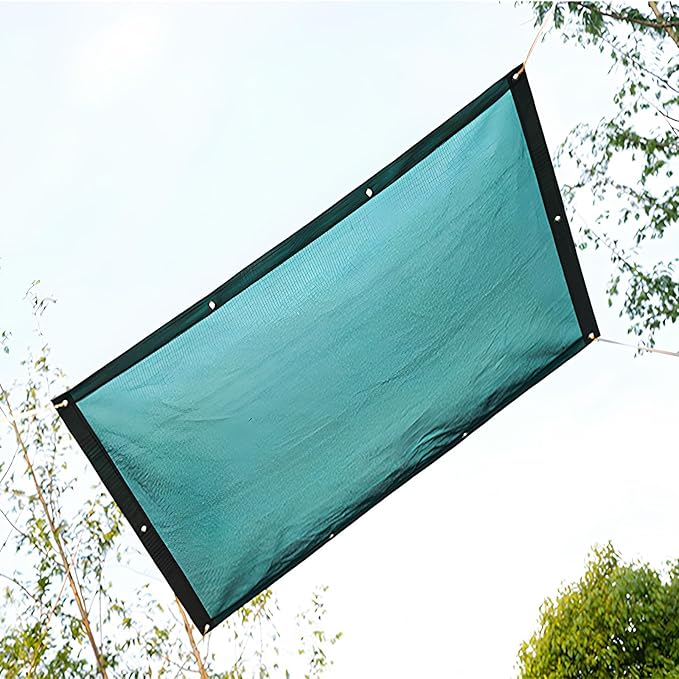 Green Shade Cloth with Grommets,Premium Heavy Duty Shade Net, UV Blocking Mesh Tarp for Greenhouse Outdoor Garden Patio Plants Cover Barns Kennel(14'x20')