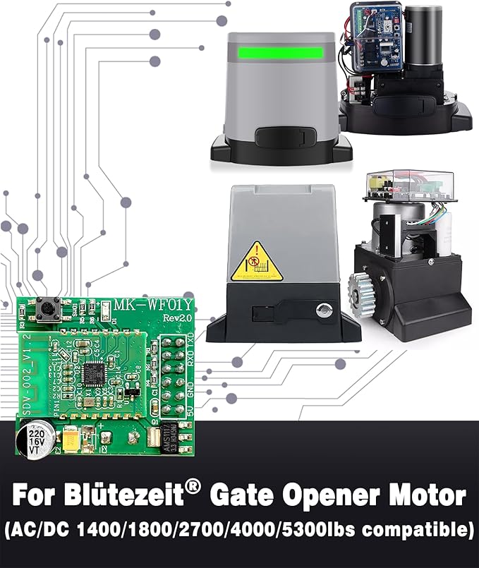 WiFi Module Wireless Smart Switch for Blütezeit ME-GO Sliding Gate Opener App Control