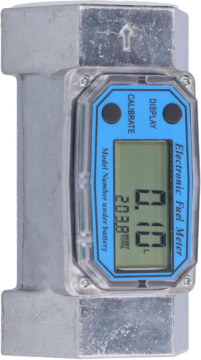 2in Meter Electronic Digital Fuel Liquid Water Gas Oil Flowmeter, 2.3V to 3.3V Smart Water Meter Pool Flow Meter, 2 Inch Flow Meter for Industrial Automation Fuel Water