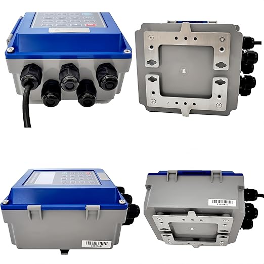 Ultrasonic Water Flow Meter, TUF-2000B Digital Water Liquid Flowmeter Tester, TS-2 TM-1 Ultrasonic Clamp-on Transducers Sensors, LCD Display IP68 Protection for Pipe DN15-700mm
