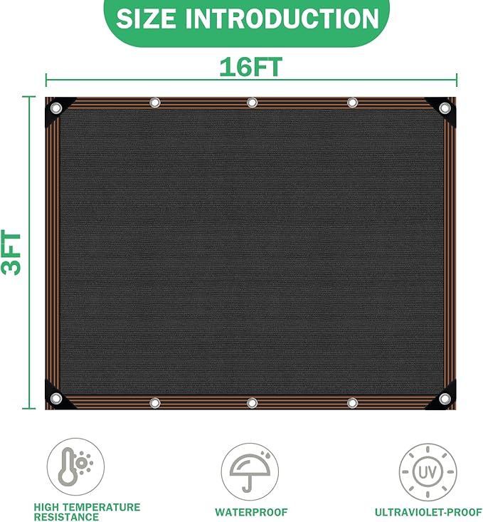 Shade Cloth - for Plants Greenhouse, 70% Sunblock Shade Sails -for Outdoor Garden Pergola Patio Lawn Sun Shade Cloths for Kennel Chicken Coop Easier to Hang Plant Shade Net Cover