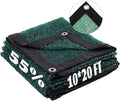 LOVE STORY 10x20FT 55% Dark Green Shade Cloth Sun Shade Net with Grommets Sunblock Net Mesh Tarp for Garden,Plants Cover,Greenhouse and Patio
