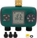 3 Outlet Sprinkler Timer with Brass Ports, Water Proof, NH4 / 3in Male Thread, LCD Display - Efficient Irrigation Controller, Adjustable Watering Schedules, Ideal for Outdoor Gar