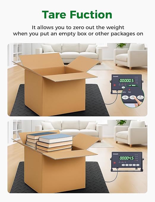 48"x 48" 10000Lbs Arczorix Industrial Floor Scale, Precision Pallet Scale with Digital Indicator, Heavy Duty Weighing Scale for Floor Bench Office Weight Weighing