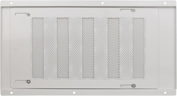 Foundation Vent Cover Crawl Space Vent Cover for Foundation Garage Attic Home Improvement,16” x 8.7” Outdoor Crawl Space Air Wall Vent Cover with Damper&Screen Reduce Moisture,White,6PK