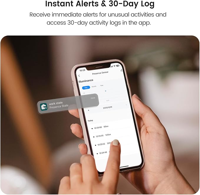 TREATLIFE WiFi Presence Sensor 1 Pack, 24G mmWave Radar Smart Motion Sensor Wired, Support Alexa/Google Home, Real-time Human Occupancy Sensor, No Hub Required
