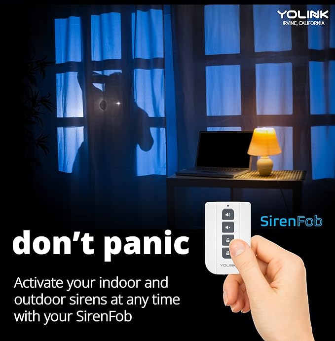 Smart Siren Alarm, Wireless Home Security Alarm with 110 dB Loud Audible Alerts, Remote Control, Compatible with Alexa, Google, Home Assistant, IFTTT - Hub Required