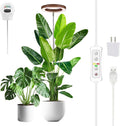 Plant Grow Light,yadoker LED Growing Light Full Spectrum for Indoor Plants, Paired with a Soil Tester,Height Adjustable, Automatic Timer, 5V Low Safe Voltage,Idea for Large Plant Light