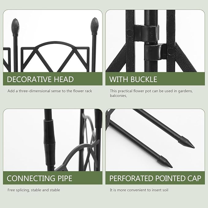 ibasenice Garden Trellis Steel Plant Support Stake for Climbing Plants Outdoor and Indoor, Adjustable 46.5-135cm Metal Climbing Screen for Courtyard and Potted Vines