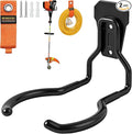Heavy Duty Garden Power Tool Hanger, Garage Storage Utility Hooks with Storage Straps, Electric Tool Hooks, String Trimmer Hangers, Garden Tool Organizer, Weedeater Rack (1, Black)