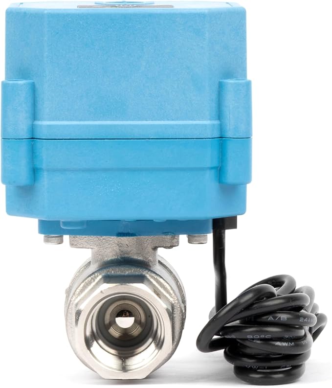 U.S. Solid WiFi Smart Motorized Ball Valve 1/2 inch NPT for Water Control, Irrigation, 2 Way 304SS Electric Valve, USB Powered, Status Indicator, Flow Direction, Remote On/Off Control, NSF Certified