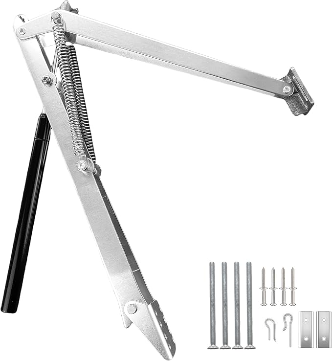Greenhouse Window Opener Solar Heat Sensitive Dual Spring Powered Roof Vent Kit Automatic Greenhouse Accessories Tool Load Capacity of 15 lbs (Silver Double Spring1PCS)