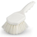 SPARTA Flo-Pac 8" Utility Scrub Brush with 2" Nylon Bristles, Plastic Pistol Grip Handle, Commercial Handheld Cleaning Brush, White (Pack of 12)