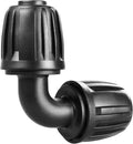 Gardrip Drip Irrigation Fittings for 1/2 Inch Drip Tubing (1/2" ID x 0.65" OD)：1/2'' Drip Line 90 Degree Elbows Anti-drop Locked Nut Barbed Elbow Connectors Garden Irrigation System Parts (10 Pack)
