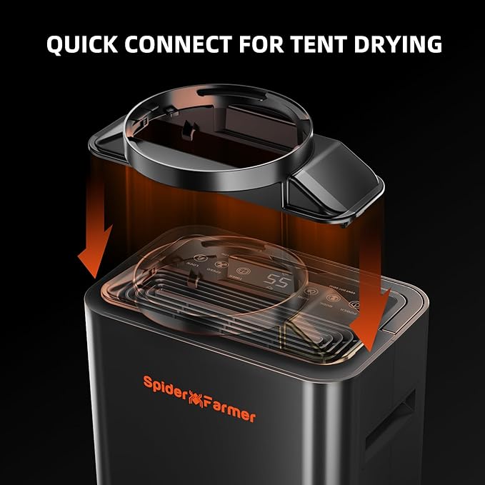 Spider Farmer New Grow Tent Fan 6" and Spider Farmer Dehumidifier with Drain Hose and Pump