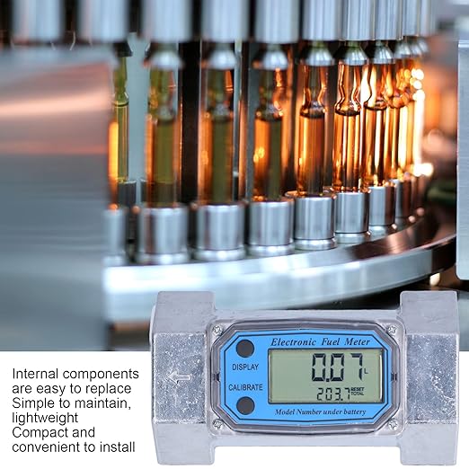 2in Meter, Electronic Digital Fuel Liquid Water Gas Oil Flowmeter 2.3V to 3.3V Smart Water Meter Pool Flow Meter Water Flow Meter 2 inch Flow Meter Fuel Industrial Automation Water Flow smart
