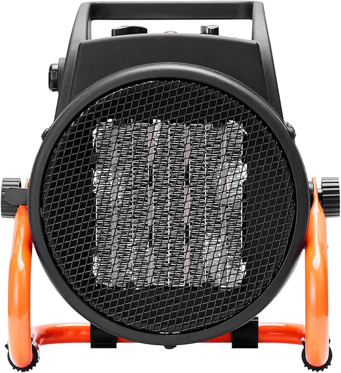VEVOR Greenhouse Heater, 1500W PTC Fast Heating With Overheat Protection, 3-Speed Setting Small Grow Tent Fan, Electric Portable for Green House, Flower Room, Workplace