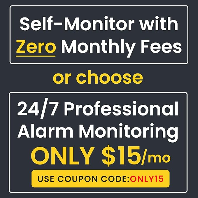 OSI Alarm System Gen 2 (4G), 11pc, DIY, Motion & Entry Sensors, Wireless Siren, Remotes, App & Alexa Compatible Self Monitor(No Monthly Fees) or 24/7 Alarm Monitoring (as Low as $15/mo)