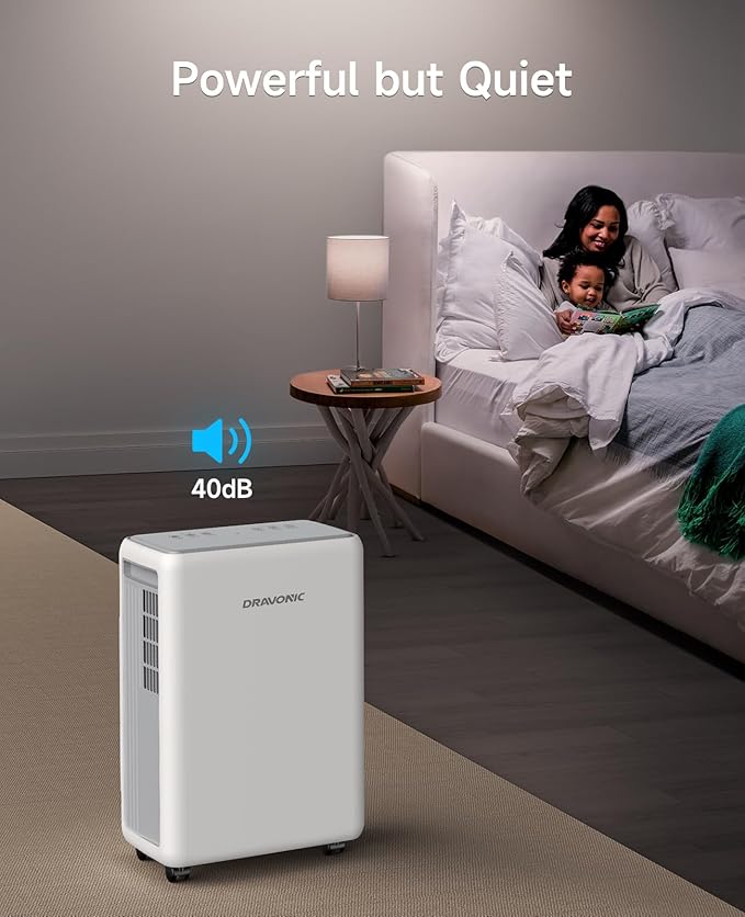 2000 Sq. Ft Dehumidifier for Basement, 30 Pint Dehumidifiers for Home, Bedroom and Bathroom, 3 Modes Dehumidifier with Drain Hose, Smart Humidity Control, 24H Timer, Child Lock (White)