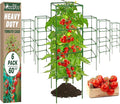 ZeeDix 6 Pack Heavy Duty Tomato Cages for Garden 60 Inches, Square Adjustable Tomato Trellis Cage Climbing Plant Support Trellis Plant Cages for Climbing Vegetables Flowers with 40Pcs Clips
