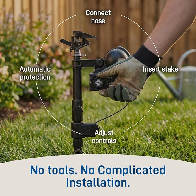 Orbit Yard Enforcer Motion‑Activated Water Sprinkler – Outdoor Lawn & Garden – Motion Sensor Activated Spray – Multi‑Angle Detection – Weather‑Resistant – Model 62100