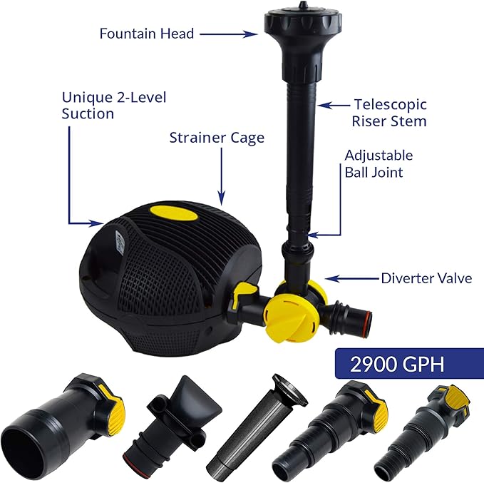 Laguna PowerJet 2900 Electronic Fountain/Waterfall Pump Kit for Ponds Up to 5800-Gallon