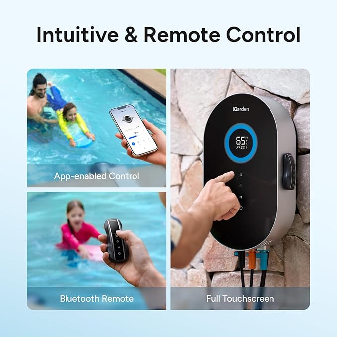 (2026 New) iGarden P100 Swim Jet for Pool, Swimming Pool Current Machine with 5 Wave Modes, 0-100% Adjustable Water Flow Trainer for Recreational Training, Fitness & Family Leisure