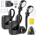 Smart Portable Shower Pump for Travel and Home, Rechargeable Camping Shower with 2 Spray Modes, High Pressure Outdoor Shower Pump for Outdoor, Pet Bathing, Car Washing and Hiking