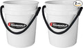 Shurhold 2451 White 5 Gallon Bucket with Black Rope Handle (Pack of 2)