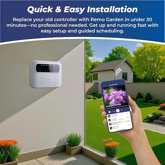 Smart Sprinkler Controller – 6 Zone WiFi Irrigation Controller with App, Weather-Based Scheduling, Easy DIY Setup
