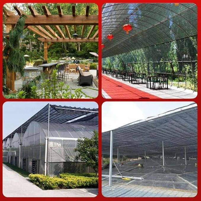 Black 50% Shade Cloth Heavy Duty - UV Resistant Sunblock Mesh Netting with Grommets for Garden Greenhouse Patio Chicken, Breathable Plant Cover(6.0x10.0m)